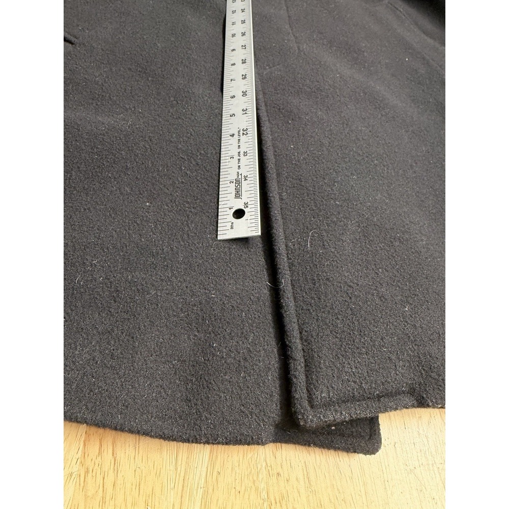 Battaglia Lanificio Wool & Cashmere Men's Long Coat Black Made in Italy Size 44S - Picture 11 of 12